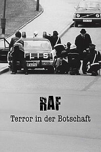 Serienplakat zu Terror in der Botschaft. Die RAF-Geiselnahme von Stockholm