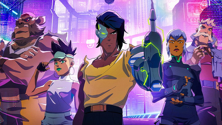 Bild aus der Serie Captain Laserhawk: A Blood Dragon Remix