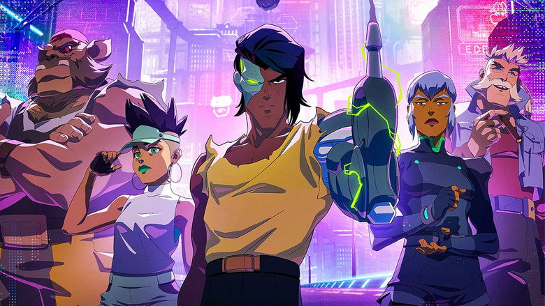 Bild aus der Serie Captain Laserhawk: A Blood Dragon Remix