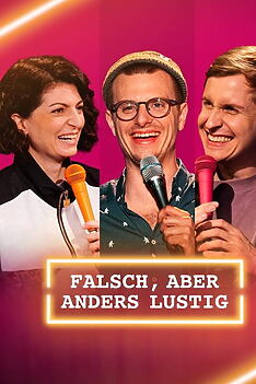 Serienplakat zu falsch, aber anders lustig